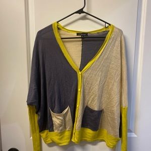 Color block cardigan